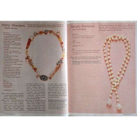 Stringing Magazine Spring 2006 Over 150 Designs And How To Create Them - Picture 10 of 16